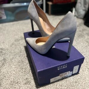 Stuart Weitzman Gray Suede Pumps